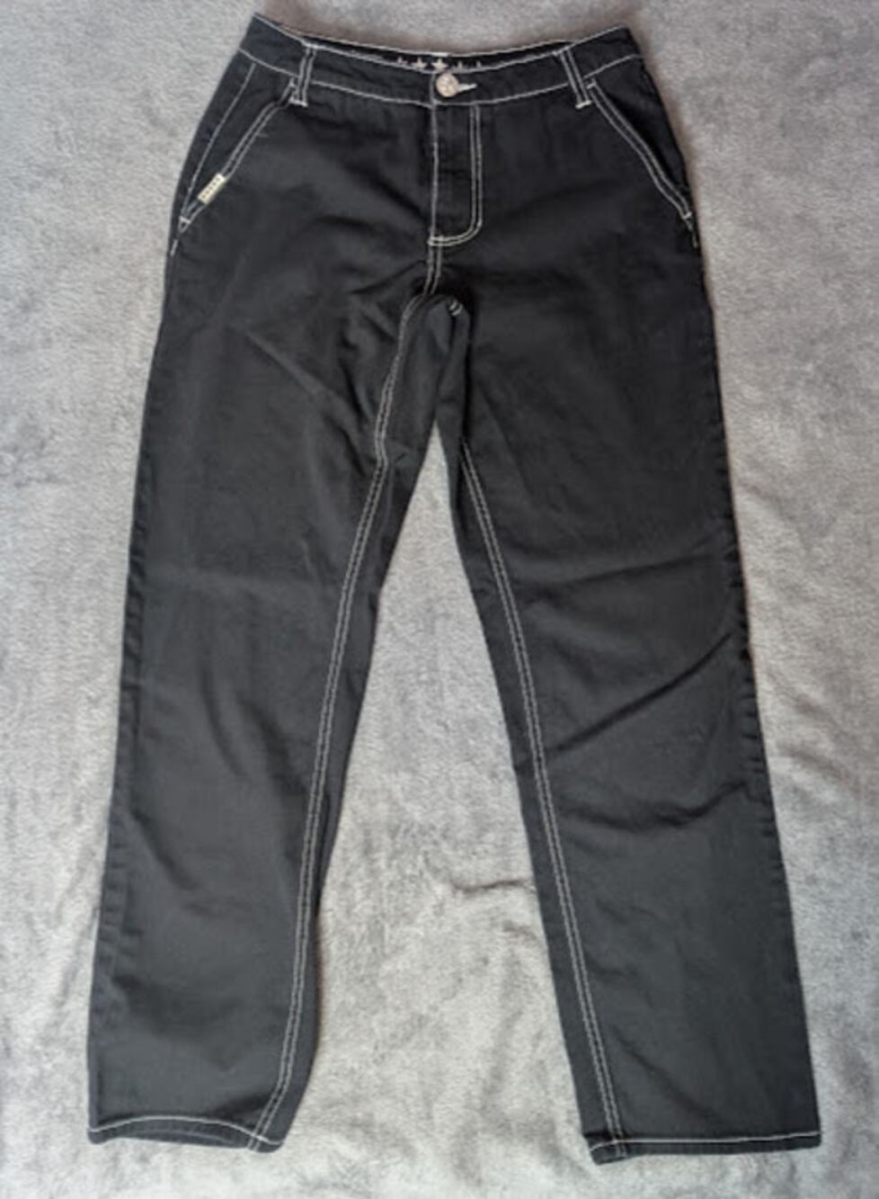 FIVE STAR GENERAL Jeans Women's Black straight leg Mid Rise size 0/24 Indie EMO